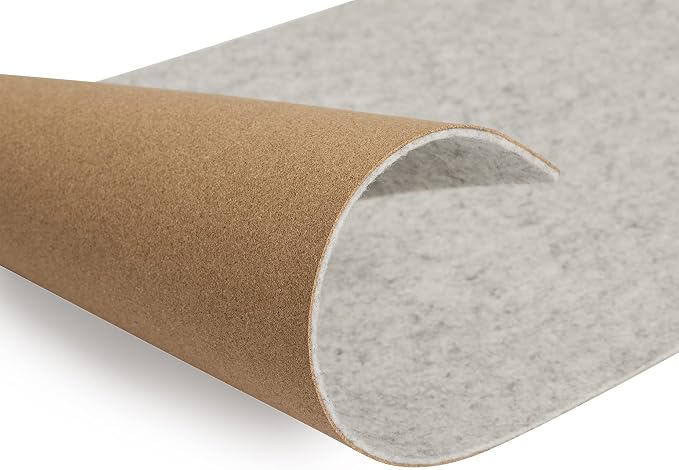 OAKYWOOD Oakywood Desk pad in 2 Sizes, M (30 x 62 x 0.3 cm), L (30 x 90 x 0.3 cm), Made of Merion Wool Felt and Cork, Gray