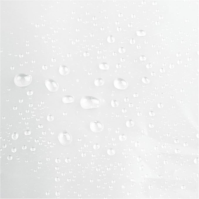 iDesign PEVA Waterproof Shower Curtain Liner, Frost, 72" x 70" | 12 Metal Grommets