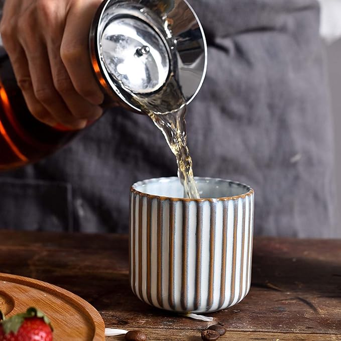 Japanese retro ceramic teacups, wine cups, water cups, restaurants, home offices Cement ash