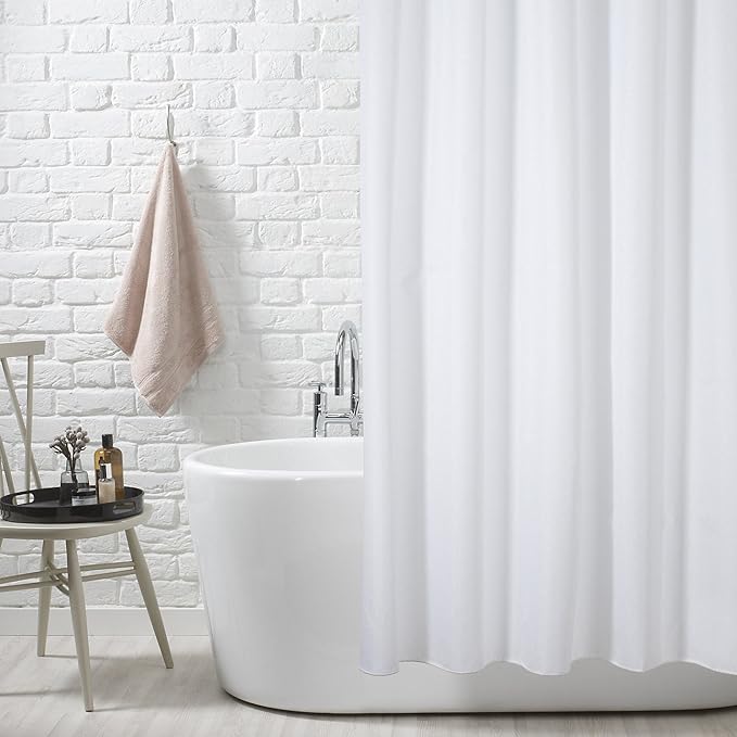 DeLaine's Heavy Duty Peva Shower Curtain Liner – White- Non Toxic and No Odors – 72”x 72”