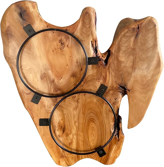 WELLAND Cedar Wood Wall decoration Ornaments, Hanging Decoration, irregular shape décor for Home, Living Room, Bedroom