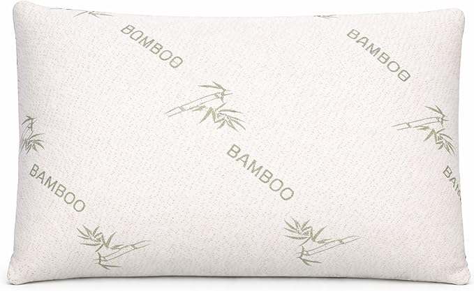 ORGANIC TEXTILES 100% Handmade Organic Shredded Latex Bed Pillow with Viscose Derived Bamboo Removable Cover - (Standard, Pack of 1)