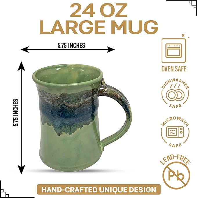 Clay in Motion Large Mug (Misty Green)