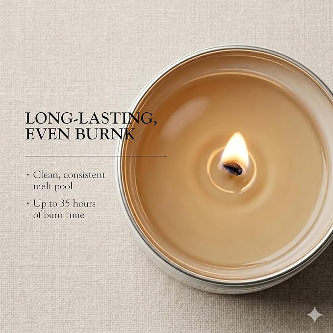 Natural Soy Wax Candle with Mantra – Clean Burn 100% Cotton Wick (No Lead or Zinc) – Phthalate-Free & Paraben-Free – Long-Lasting – Gift for Women – 6 oz (Feminine Energy Jasmine + Sandalwood)