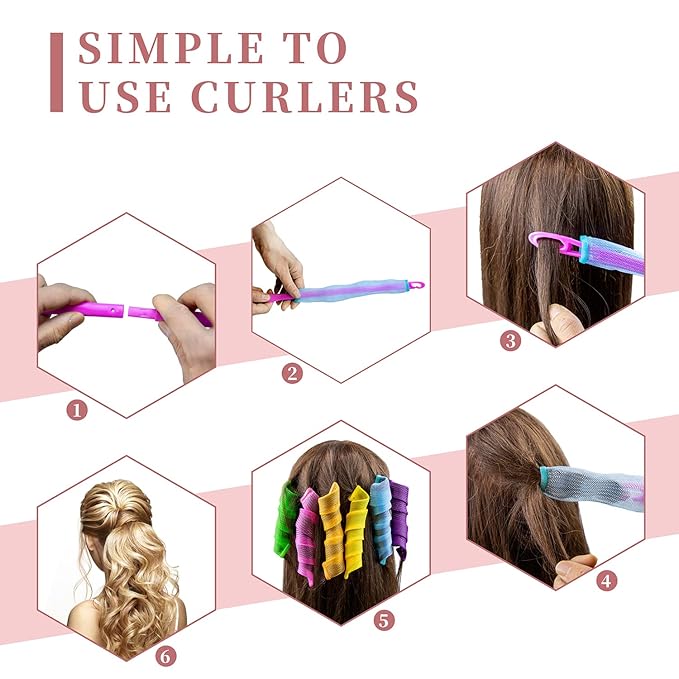 spiral hair curlers (9.8 Inch)
