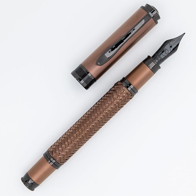 Monteverde Innova Formula M Fountain Pen, Bronze - Medium Nib, Premium PVD Coated Pen, Refillable, JoWo Stainless Steel Nib, Luxury Gift Box