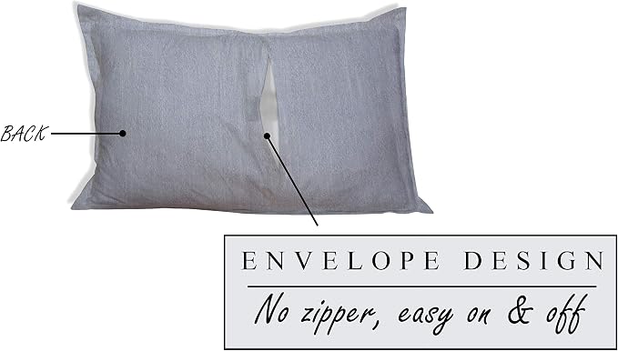 A1HC Echelon Reversible Print Organic Cotton Pillowcase (Set of 2) | GOTS Certified Organic Cotton Pillowcase | Dust, & Wrinkle Resistant| Long Staple Cotton| 21" x 30"