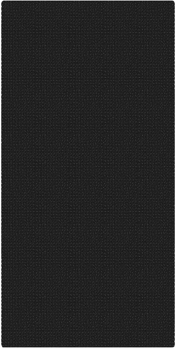 EARTHALL Woven Runner Rug 2x4 Ft Washable Runners for Hallways Cotton Non Slip Eentryway Runner Braided Indoor Floor Carpet for Kitchen, Hallway, Kitchen, Doormat, Black/Grey