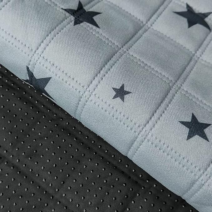 RIOUSSI Washable Pee Pads for Dogs, Reusable, Absorbent, Leakproof, Non Slip Pet Puppy Pads for Potty Training. Gray Stars, 18x24 Inch(8pack)