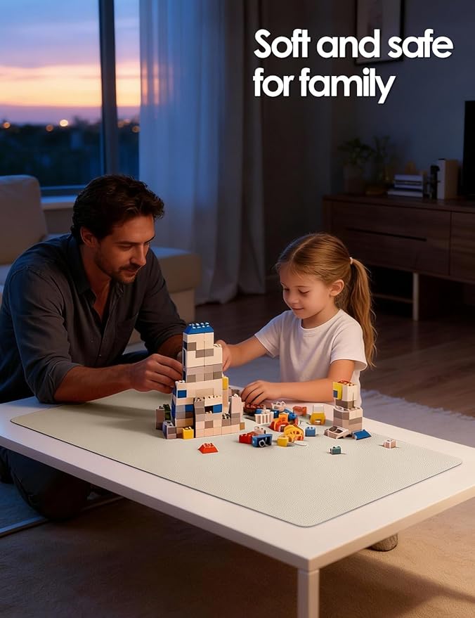 YSAGi Leather Desk Protector, Office Mat, Large Mouse Mat, Non-Slip PU Leather Blotter, Laptop Desk, Waterproof Writing Pad for Office and Home (Eggshell, 35.4" x 17")