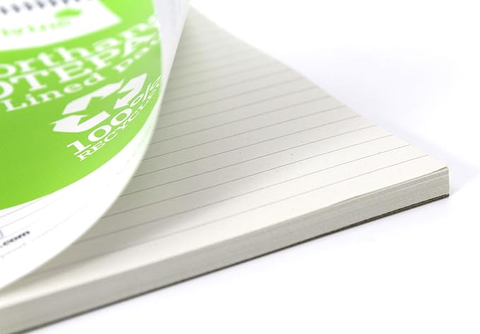 Silvine 160 Page 8x5" Shorthand Recycled Notebook, Ruled 8mm Feint [Pack of 12]