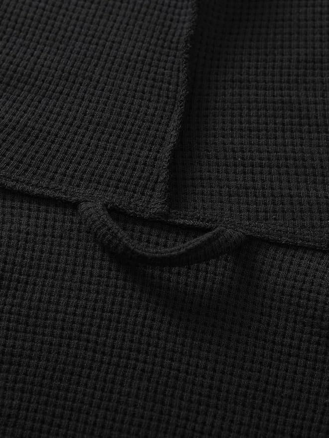 Latuza Men's Waffle Knit Hooded Robe Lightweight Bathrobe
