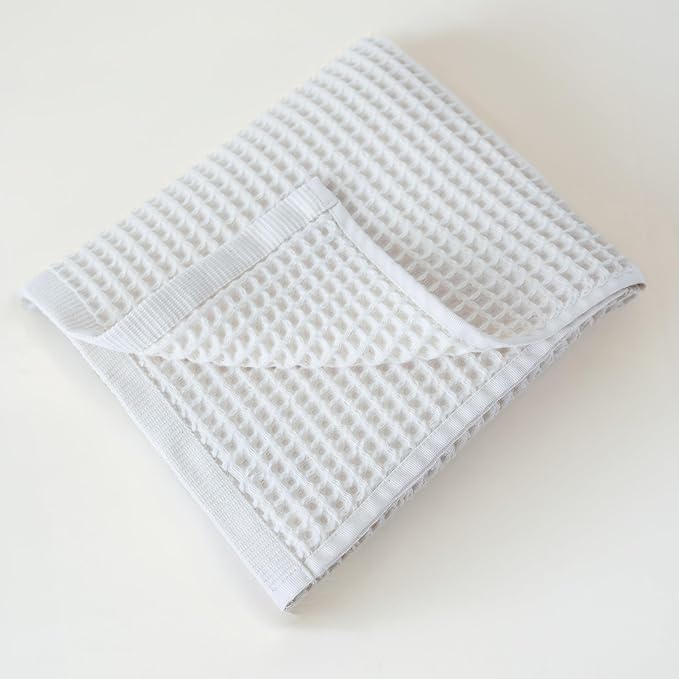 Premium Waffle Bath Towels Pack of 2 Extra Large 35x71 inch - 100% Turkish Cotton, Waffle Weave, Quick Dry, Lint Free, Oversized, Thin Bath Sheet Towel (White, Set of 2 Bath Towels)