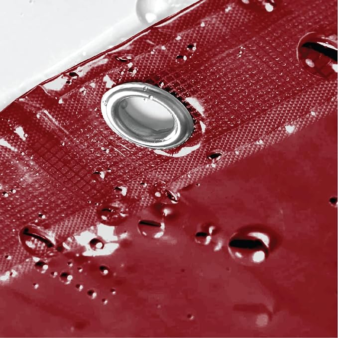 Home Expressions Brooklyn Bath & Co. Premium PEVA Shower Curtain Liner – Beige, 70 x 72 Inch, Waterproof Heavy Duty Shower Liner with Grommets & 3 Magnets (Burgundy-1)