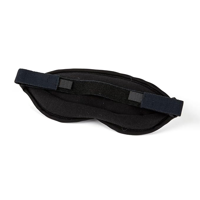 Dream Essentials Natura Organic Cotton Sleep Mask | Midnight Black | Eye Mask for Sleeping, Light Blocking Soft Sleep Eye Cover with Eco Wool Padding | Made in USA Travel Accessories