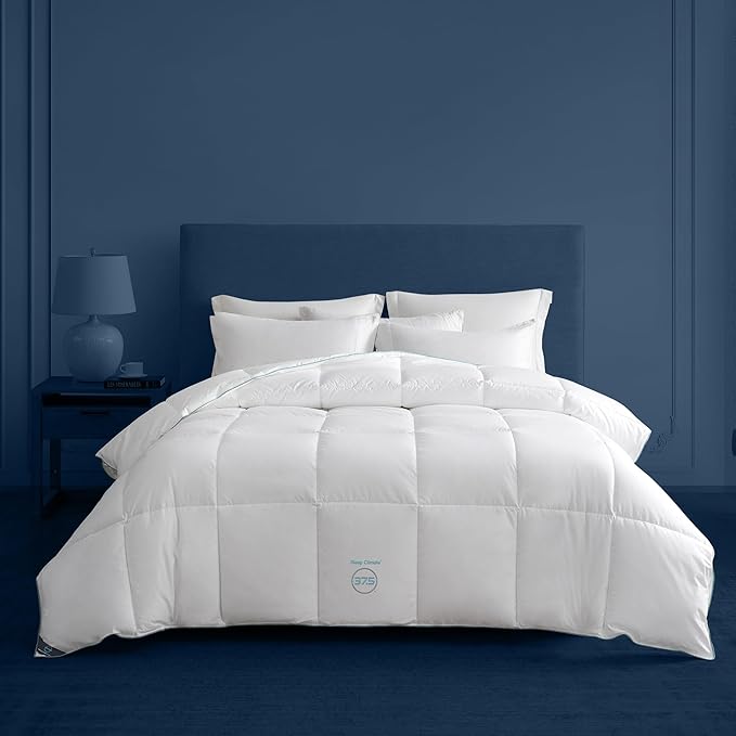 Sleep Climate Temperature Regulating Down Alternative Comforter 37.5® Technology 300 Thread Count Fabric All Season Lightweight Hypoallergenic Duvet Insert with 4 Corner Loops White - King 108" x 98"