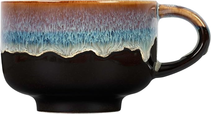 NOVA CERAMICS Large Coffee Mug - Ceramic Coffee Mug - Coffee Cups with Handle - 16 oz Coffee Mugs - Microwave & Dishwasher Safe - Gifts For Women Men Him Her - 16oz - Monsoon