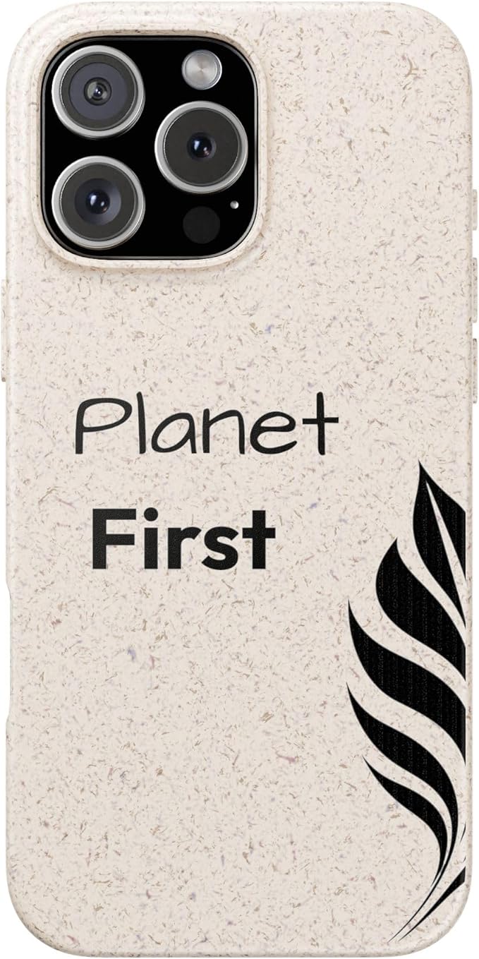 Eco-Friendly Biodegradable Phone Case - Planet First, Compatible with iPhone 16, 15, 14, & Samsung 22, 21, 20, All Versions