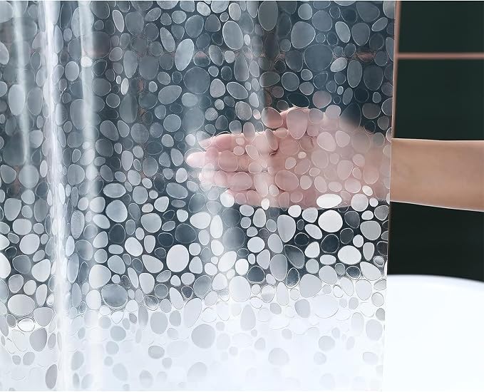 36x72 Shower Curtain Liner, EVA Vinyl Small Narrow Shower Curtain Liner with 2 Weighted Magnets and rustproof Metal Grommets for Bathroom,Non-Toxic Waterproof No Smell Shower Liner