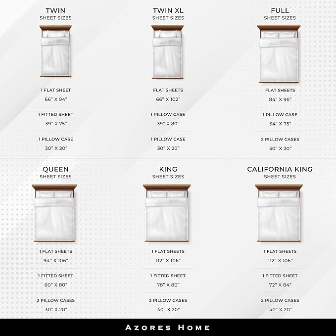 AZORES HOME Queen Organic Cotton Sateen Sheet Set - Deep Pocket, 300 Thread Count, 4-Piece Luxury Bedding, Carolina Cream