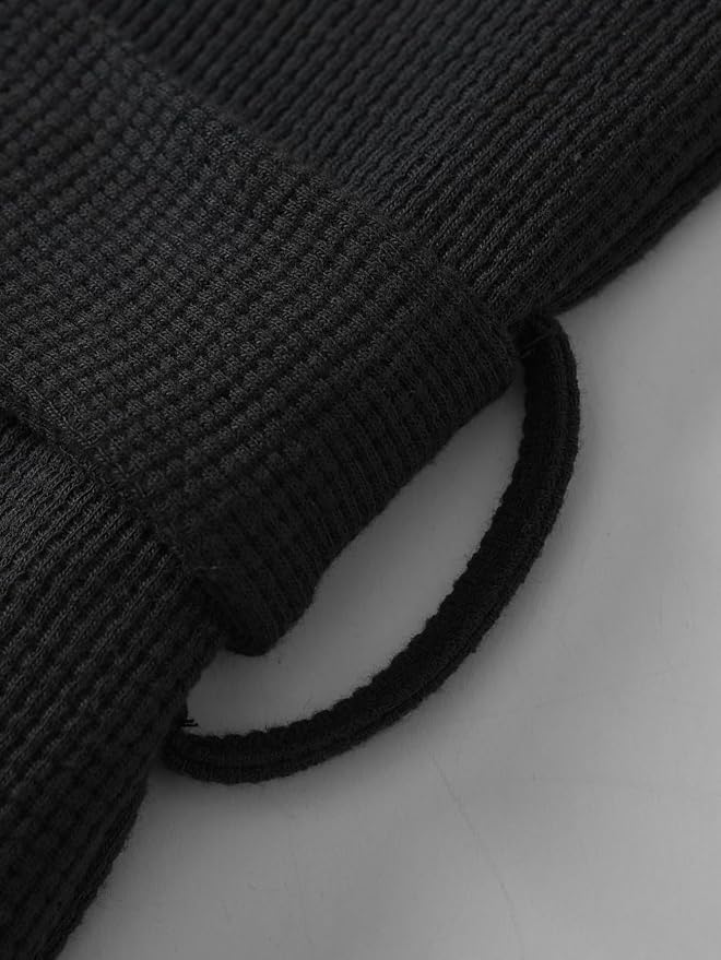 Latuza Men's Waffle Knit Hooded Robe Lightweight Bathrobe