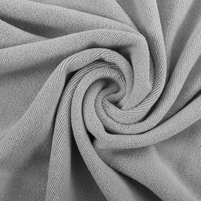 Microfiber Towel for Curly Hair Large Anti Frizz Super Absorbent Hair Towel 23.6''x47'' Fast Hair Drying Towel Hair Wrap for Bath Spa Facial Makeup, Gray