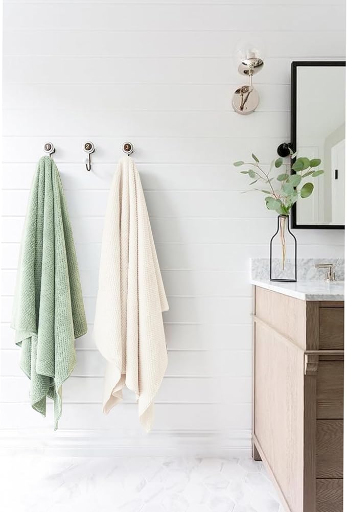 ROLSHOL 2 Packs Large Microfiber Hair Towels for Women, Super Absorbent & Quick Dry Hair Towel Wrap for Curly Hair Long & Short Hair- Anti-Frizz Hair Turbans for Wet Hair - 27.5''*39.4''