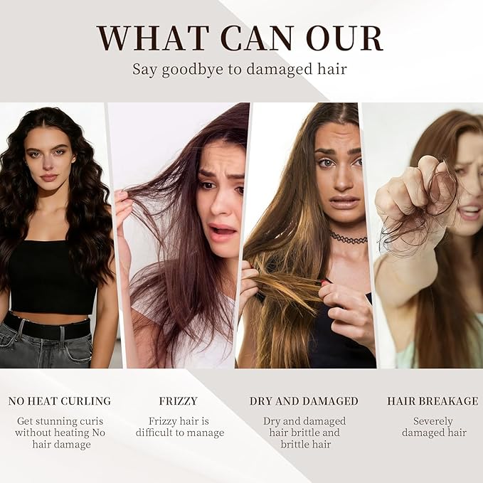 Sleepie tie, Heatless Curling Scrunchie Overnight Blowout, Sleep Hair Tie, Heatless Hair Curler Damage-Free, for Sleeping Soft Rollers for Overnight No-Heat Curls Long Hair To Sleep(Black)