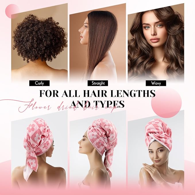 40 x 24 Inches Large Microfiber Hair Towels Quick Dry Hair Towel Wrap for Women, Suitable for Home, Recreation, Beach, Yoga, Gym, Camping, Etc