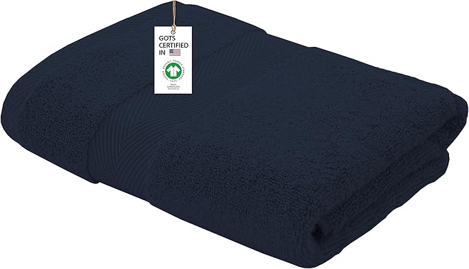 100% Organic Cotton Towels 650 GSM Plush Feather Touch Quick Dry Bath Towel, GOTS Certified, Oeko-Tex Green Certified, Organic Cotton Bath Towel, 30"X58"