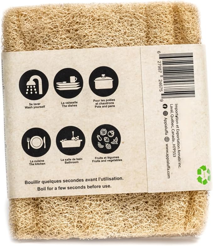 Premium Organic Loofah Sponge Medium 6“ | Loofah for Bath & Shower | Body Scrubber for Shower Scrubbing | Eco Friendly 100% Natural & Biodegradable | Daily Skin Cleansing Care for Women and Men
