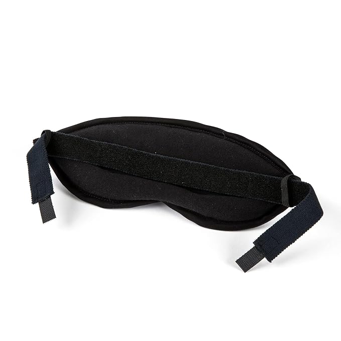 Dream Essentials Natura Organic Cotton Sleep Mask | Midnight Black | Eye Mask for Sleeping, Light Blocking Soft Sleep Eye Cover with Eco Wool Padding | Made in USA Travel Accessories