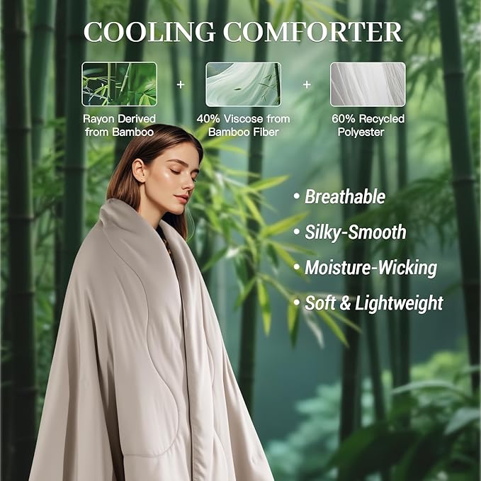 NEXHOME PRO 100% Viscose from Bamboo Comforter King Size - Ultra-Soft, Breathable, Lightweight All-Season & Summer Duvet Insert, Natural Temperature Regulating for Cooling Sleep