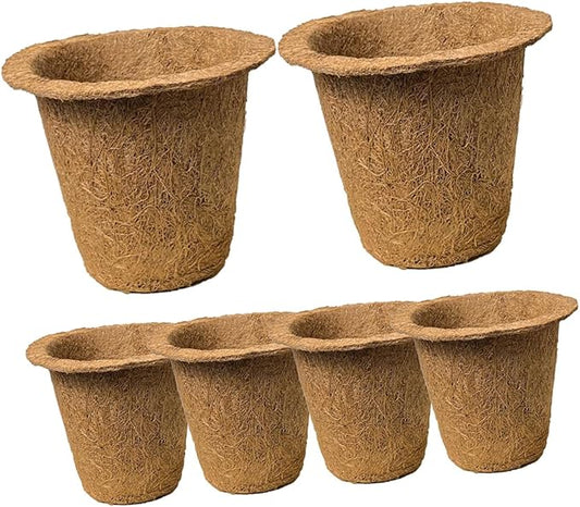LABRIMP 6pcs Biodegradable Coir Succulent Planter Nursery Pots for Seedlings and Indoor Garden, Eco-Friendly Peat Plant Holders Suitable for Vegetable and Herb Growth