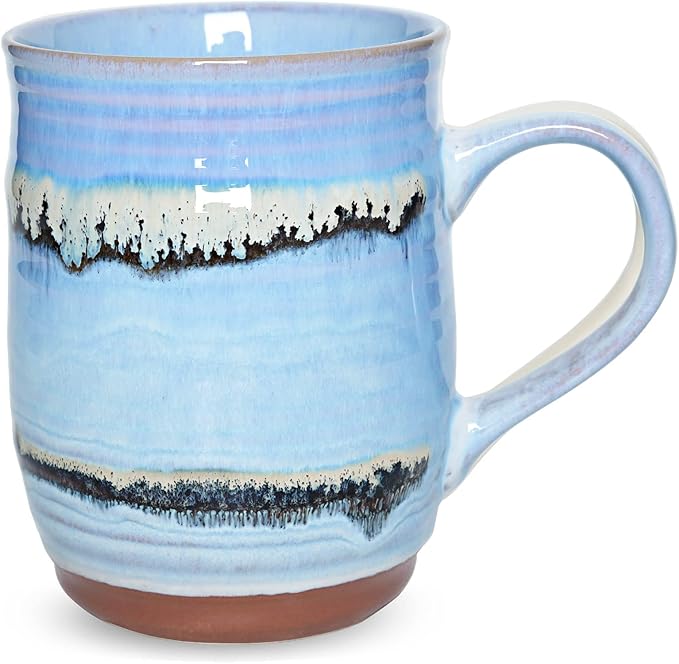 Bosmarlin Extra Large Ceramic Coffee Mug, 23 Oz, Dishwasher and Microwave Safe, Oversized Big Tea Cup for Office and Home (Purple, 1)