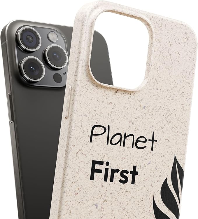 Eco-Friendly Biodegradable Phone Case - Planet First, Compatible with iPhone 16, 15, 14, & Samsung 22, 21, 20, All Versions