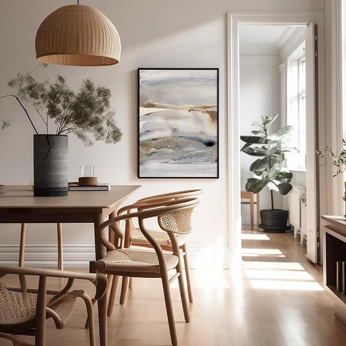 Monem Art Neutral Abstract Watercolor Landscape Wall Art - Minimalist Earth Tone Contemporary Painting Poster - Modern Calm Aesthetic Art Print - 30x40 Unframed Wall Art by Mareike Bohmer