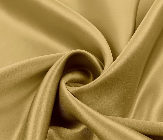 Tafts Silk Pillow Cases - 22mm 100% Pure Mulberry 6A Silk Pillowcase for Hair & Skin with Zipper Closure, Cooling, Natural, Organic, Double Sided Pillow Case (Gold, Queen 20x30 1pc)
