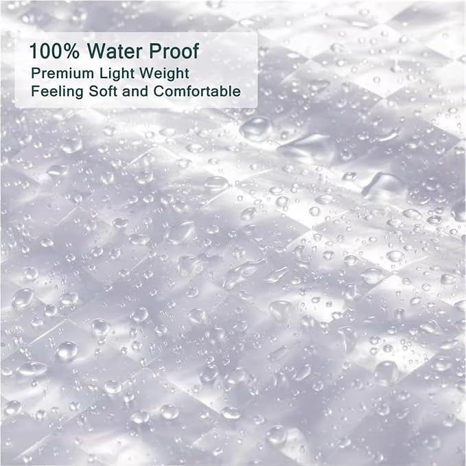 EVA Clear Shower Curtain Liner,3D Plastic 5G Shower Liners with 12 Rustproof Metal Grommets and Weighted Magnets, Waterproof Duty Shower Curtains for Shower Bathroom 72 x 72