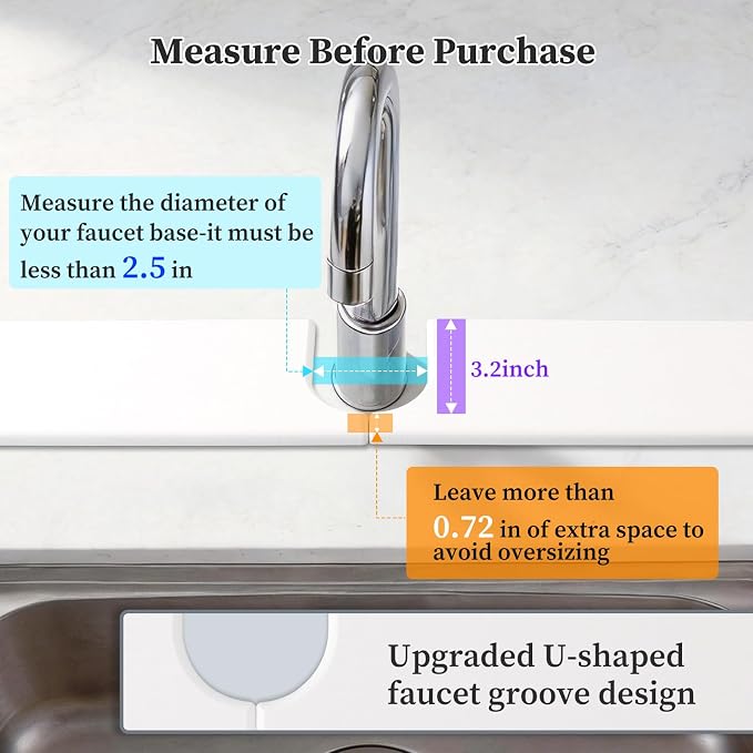 Diatomaceous Stone Drying Mat for Kitchen Counter with Sink Faucet Mat, White Absorbent Quick Dry Dish Drying Mat Set, Diatomite Stone Slat Countertop Pad for Dishes, Cups