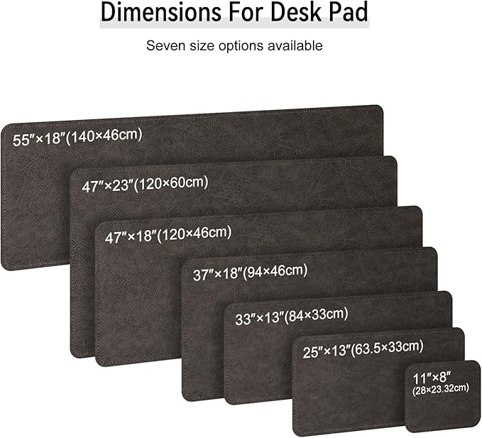 Imitation Crazy Horse Leather Desk Mat - Waterproof Desk Pad - Ideal for Large Mouse Pad and Desk Mats on Top of Desks (Terracotta+Yellow, 33"*13")