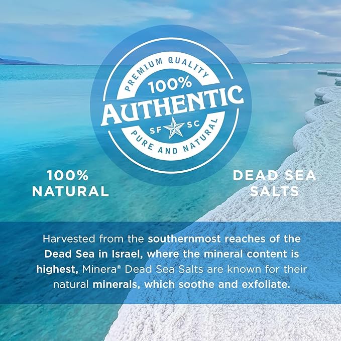 Minera Coarse Grain Dead Sea Salt for Bath & Soaking – 38 lbs (Qty. 2 x 19 lbs. Bags), Fast-Dissolving, 100% Pure & Natural, Unscented, Skin-Nourishing Bulk Sea Salt