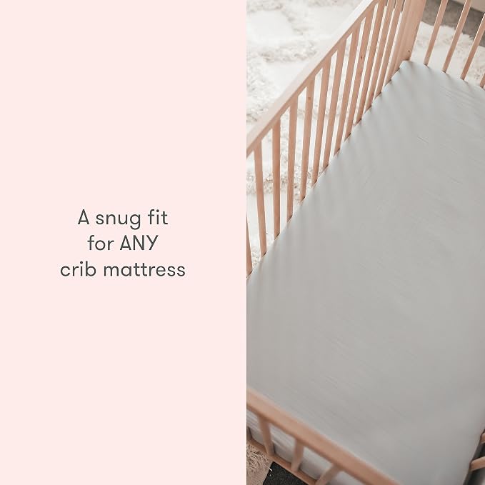 Newton Baby Fitted Crib Sheet (2-Pack) - Ultra Breathable and Soft, Organic Cotton, Fits All Standard Cribs, Oatmeal