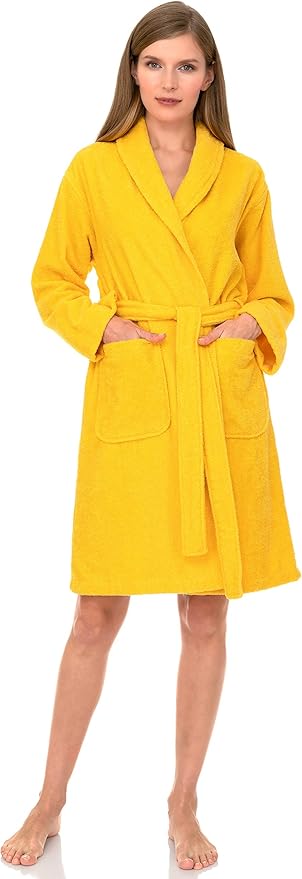 TowelSelections Women’s Robe, 100% Cotton Short Terry Shawl Bathrobe