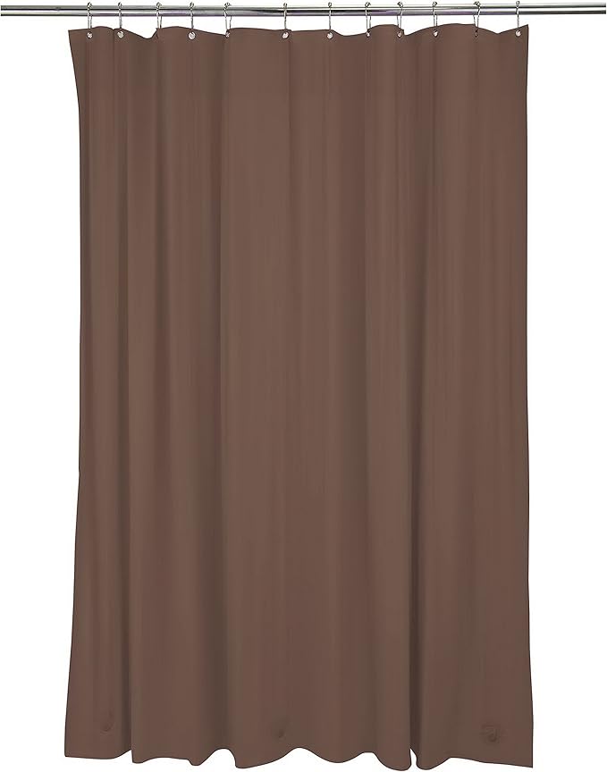 Bath Bliss PVC Heavy Weight Shower Curtain Liner | 4G | 70" x 72" | Rust Resistant Copper Grommets | Magnetic Hem | White