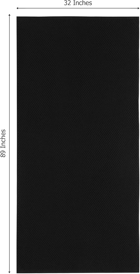 COTTON CRAFT Oversized Waffle Bath Sheets - 2 Pack Big & Tall 32 x 89 Luxury Euro Spa Waffle Weave Bath Sheet Towels - 100% Ringspun Cotton 450 GSM XXL Absorbent Quick Dry Shower Spa Towel - Black
