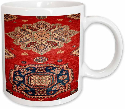 3dRose Natural Dyed Handmade Anatolian Carpet 15oz Mug