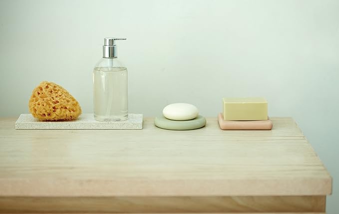 Soil diatomaceous Earth soap Dish Circle Blue