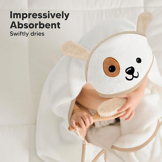 KeaBabies Baby Hooded Towel and Baby Washcloths for Newborn, Kids - Soft Bath Towels with Hood for Toddlers - Soft, Absorbent Infant Bath Cloth and Newborn Face Washcloths