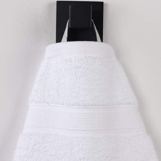 Superior 100% Organic Cotton Hand Towel Set of 6, Daily Use for Bathroom, Kitchen, Guest Bath, Quick Dry Small Towels, Face, Hand, Gym, Spa, Hotel, Absorbent, Essentials, Oregon Collection, White